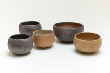 Woodfired Collection #1, 2016, glazed and woodfired stoneware.